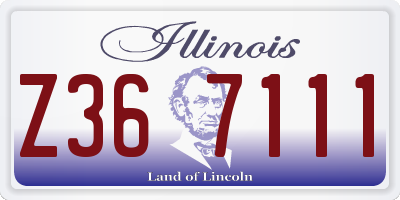 IL license plate Z367111