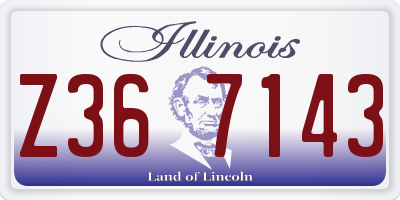 IL license plate Z367143