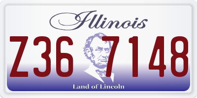 IL license plate Z367148
