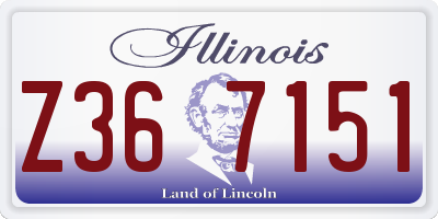 IL license plate Z367151