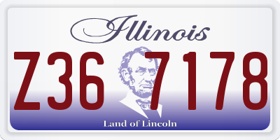IL license plate Z367178
