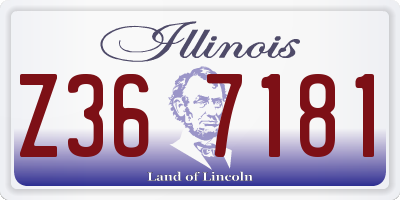IL license plate Z367181