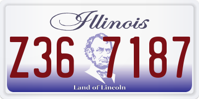 IL license plate Z367187