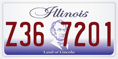 IL license plate Z367201