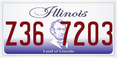 IL license plate Z367203