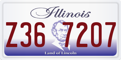 IL license plate Z367207
