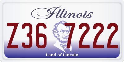 IL license plate Z367222