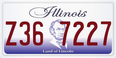 IL license plate Z367227
