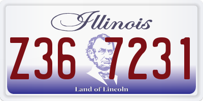 IL license plate Z367231