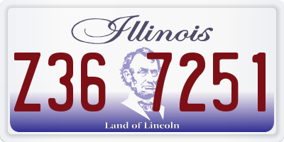 IL license plate Z367251