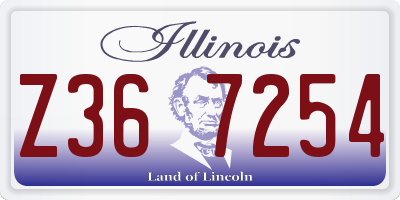 IL license plate Z367254