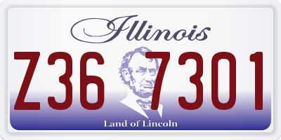 IL license plate Z367301