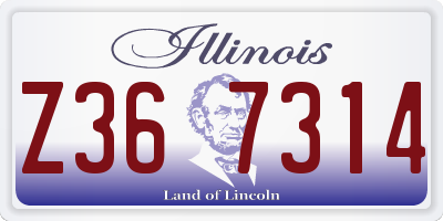 IL license plate Z367314