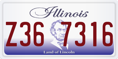 IL license plate Z367316