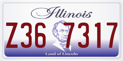 IL license plate Z367317