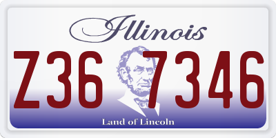 IL license plate Z367346