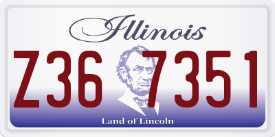 IL license plate Z367351