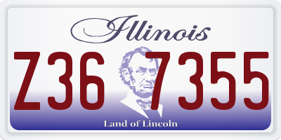 IL license plate Z367355