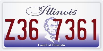 IL license plate Z367361