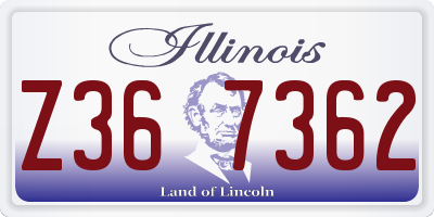 IL license plate Z367362