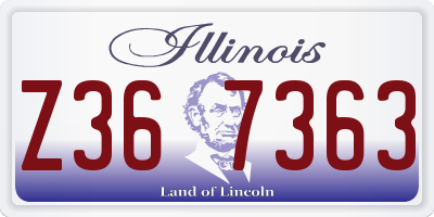 IL license plate Z367363