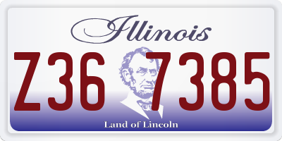 IL license plate Z367385