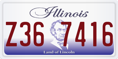 IL license plate Z367416