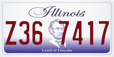 IL license plate Z367417