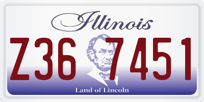 IL license plate Z367451