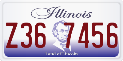 IL license plate Z367456