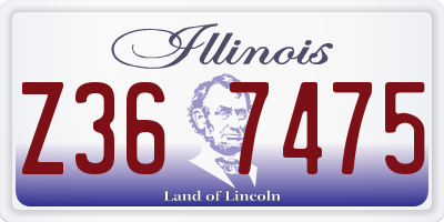 IL license plate Z367475