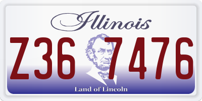 IL license plate Z367476