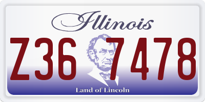 IL license plate Z367478