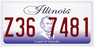 IL license plate Z367481