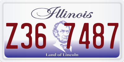 IL license plate Z367487