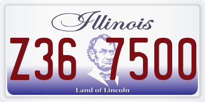 IL license plate Z367500
