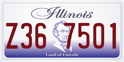 IL license plate Z367501