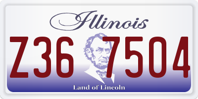 IL license plate Z367504