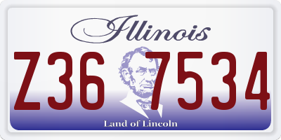 IL license plate Z367534