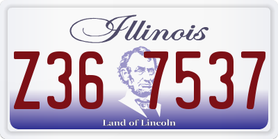IL license plate Z367537
