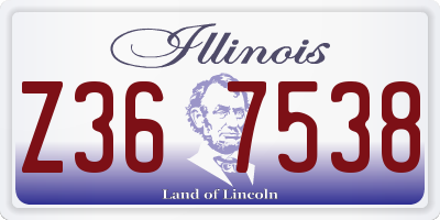 IL license plate Z367538