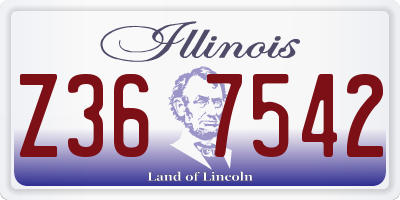 IL license plate Z367542