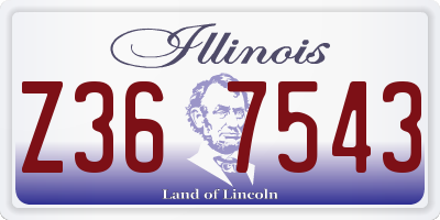 IL license plate Z367543