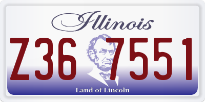 IL license plate Z367551