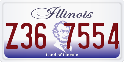IL license plate Z367554