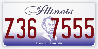 IL license plate Z367555