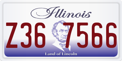 IL license plate Z367566