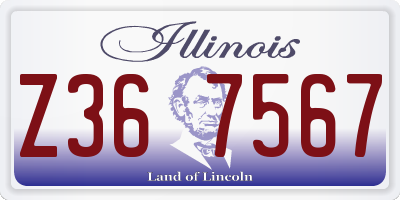 IL license plate Z367567