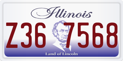 IL license plate Z367568