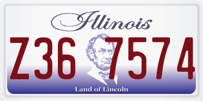 IL license plate Z367574
